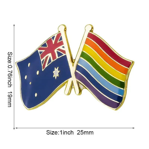 Australia Friendship Flag Lapel Pin Collection - Enamel Pin Flag