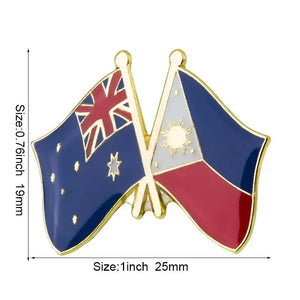 Australia Friendship Flag Lapel Pin Collection - Enamel Pin Flag