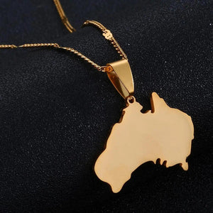 Australia Map Necklace