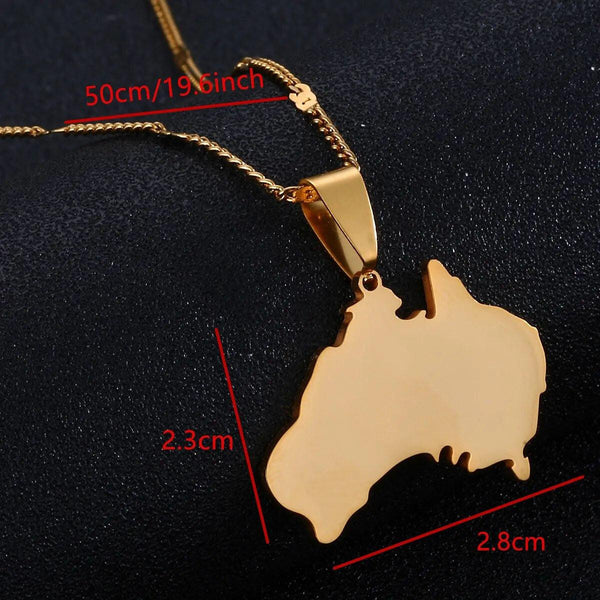 Australia Map Necklace