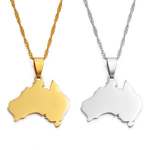 Australia Map Necklace