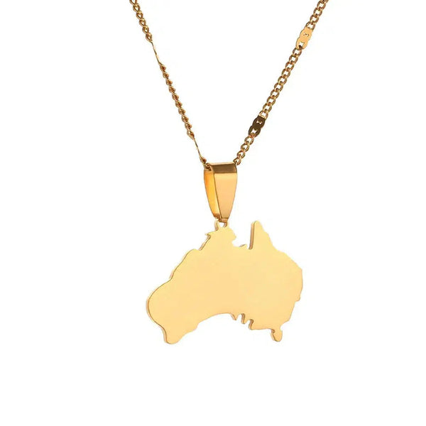 Australia Map Necklace