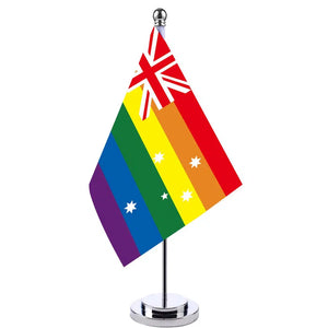 Australia Pride Desk Flag - Small LGBTQIA2S+ Table Flag