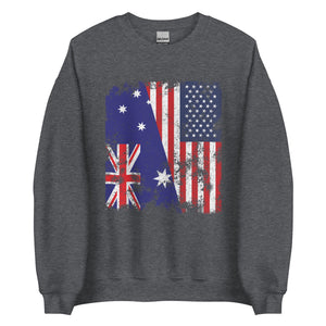 Australia USA Flag - Half American Sweatshirt