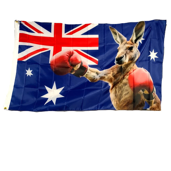 Australian Boxing Kangaroo Flag - 90x150cm(3x5ft)