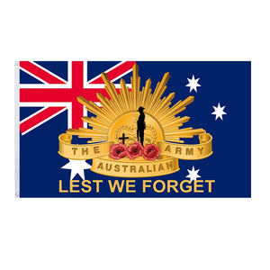 Australian Lest We Forget Flag - 90x150cm(3x5ft) - 60x90cm(2x3ft)