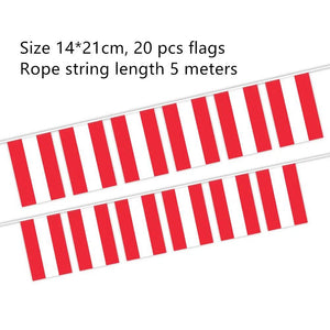 Austria Flag Bunting Banner - 20Pcs