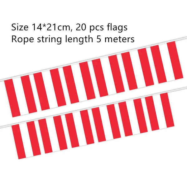 Austria Flag Bunting Banner - 20Pcs