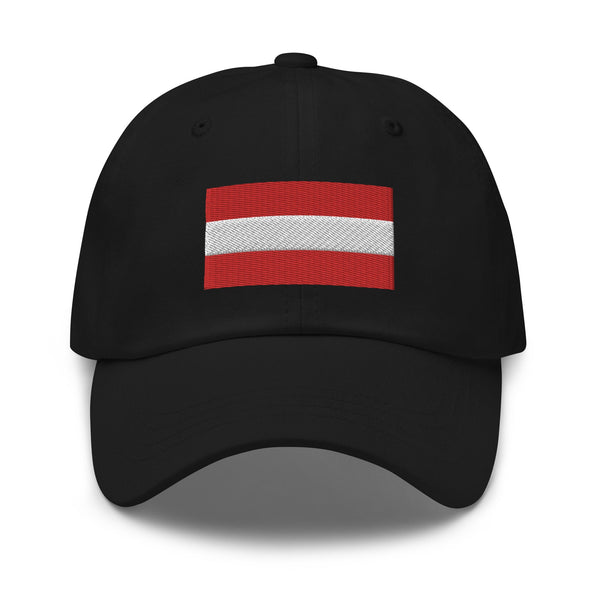 Austria Flag Cap - Adjustable Embroidered Dad Hat