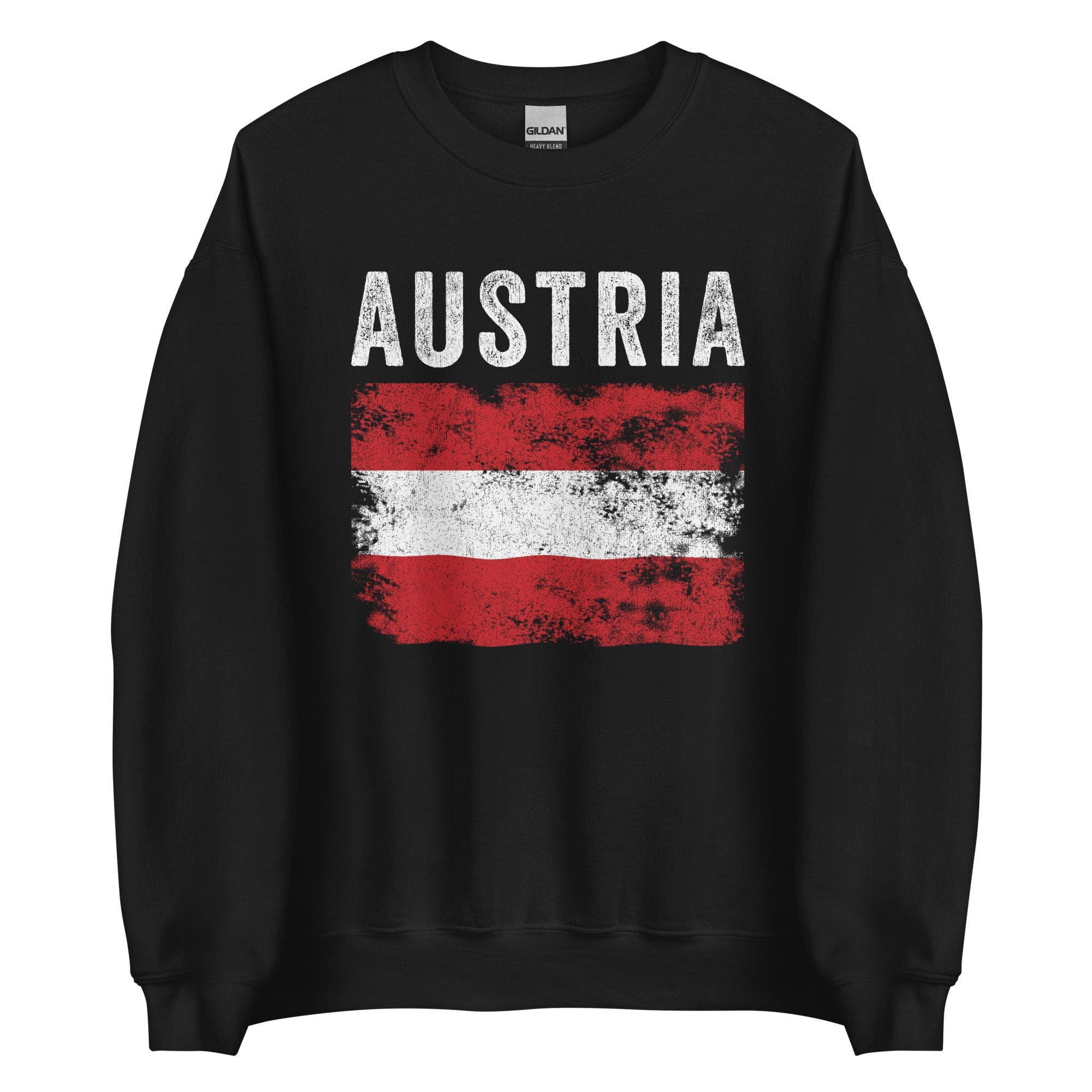 Austria Flag Distressed - Austrian Flag Sweatshirt