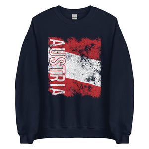 Austria Flag Distressed Sweatshirt