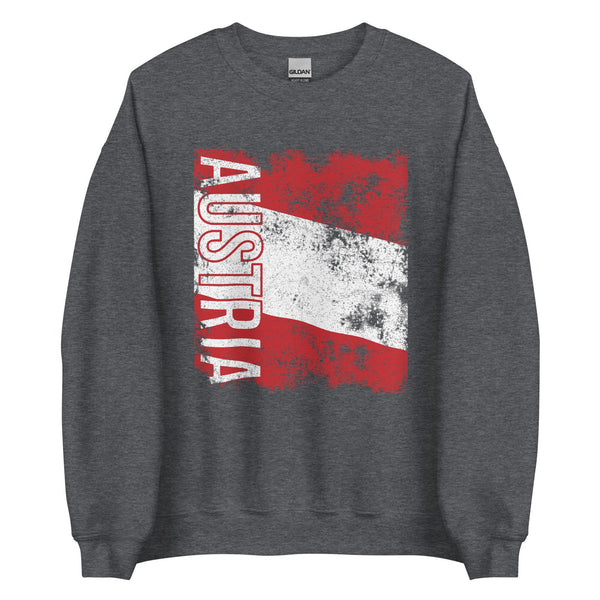 Austria Flag Distressed Sweatshirt