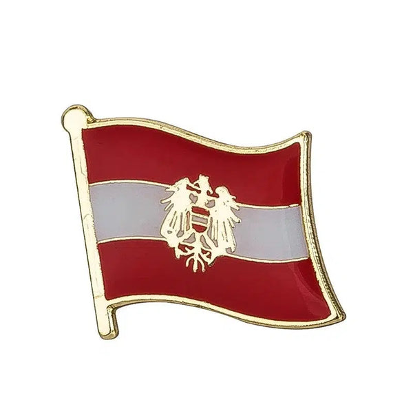 Austria Flag Lapel Pin - Enamel Pin Flag
