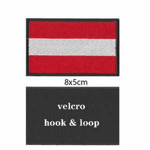 Austria Flag Patch - Iron On/Hook & Loop Patch