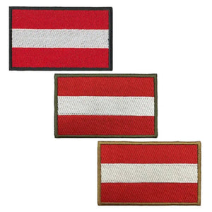 Austria Flag Patch - Iron On/Hook & Loop Patch