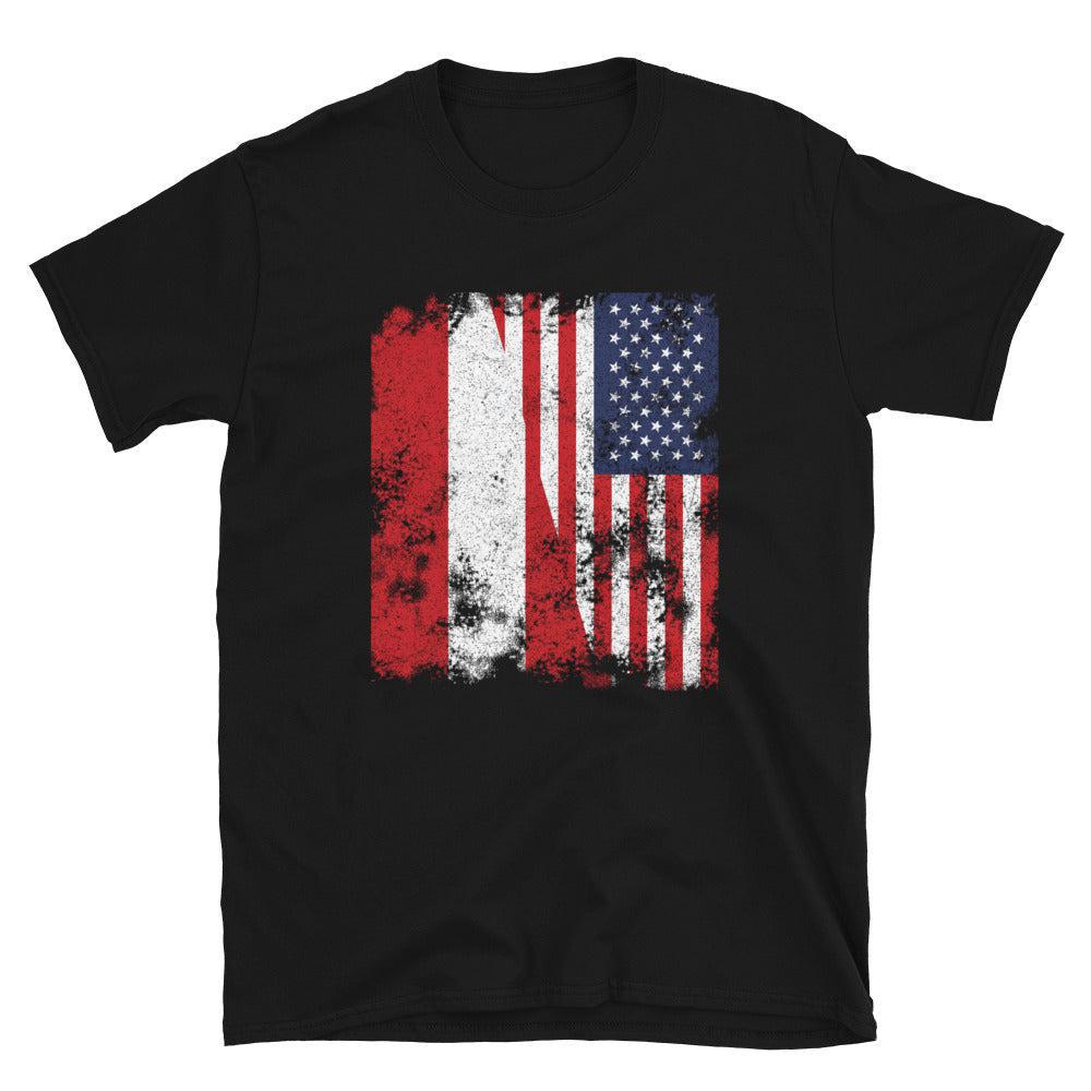 Austria USA Flag - Half American T-Shirt