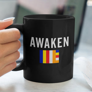 Awaken Buddhist Flag Mug