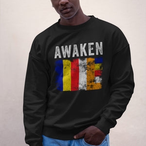 Awaken Buddhist Flag Sweatshirt