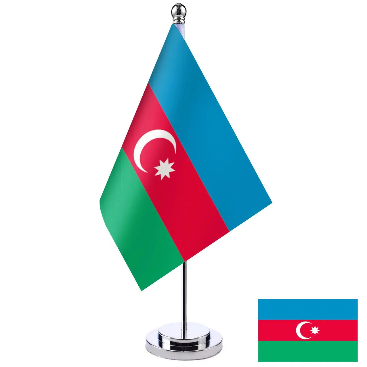 Azerbaijan Desk Flag - Small Office Table Flag