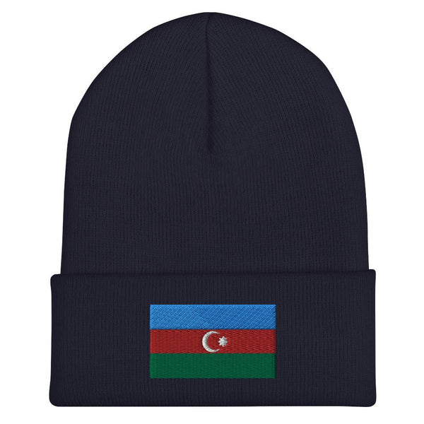 Azerbaijan Flag Beanie - Embroidered Winter Hat