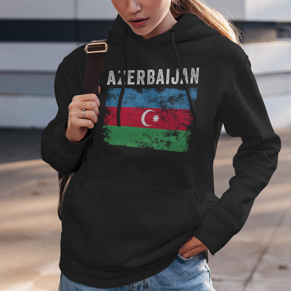 Azerbaijan Flag Distressed - Azeri Flag Hoodie