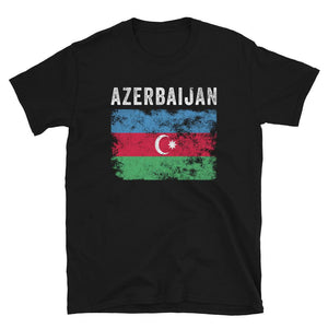 Azerbaijan Flag Distressed - Azeri Flag T-Shirt
