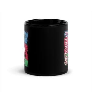 Azerbaijan Flag Distressed Mug