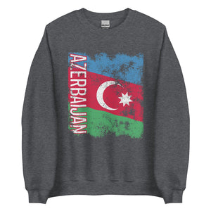 Azerbaijan Flag Distressed Sweatshirt