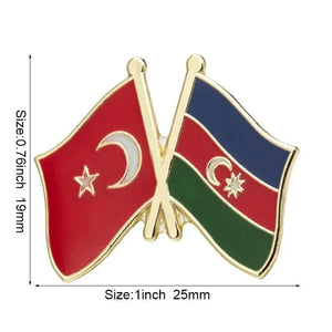 Azerbaijan Flag Lapel Pin Collection - Enamel Pin Flag
