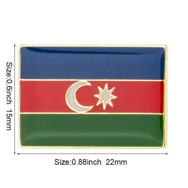 Azerbaijan Flag Lapel Pin Collection - Enamel Pin Flag