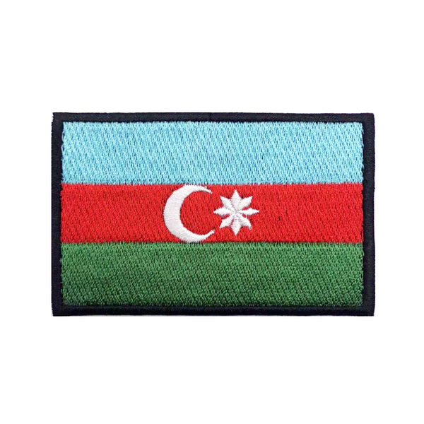 Azerbaijan Flag Patch - Iron On/Hook & Loop Patch