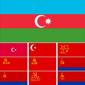 Azerbaijan Flags - 90x150cm(3x5ft) - 60x90cm(2x3ft)