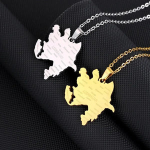 Azerbaijan Map Necklace