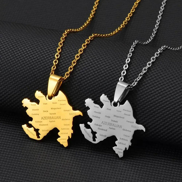 Azerbaijan Map Necklace