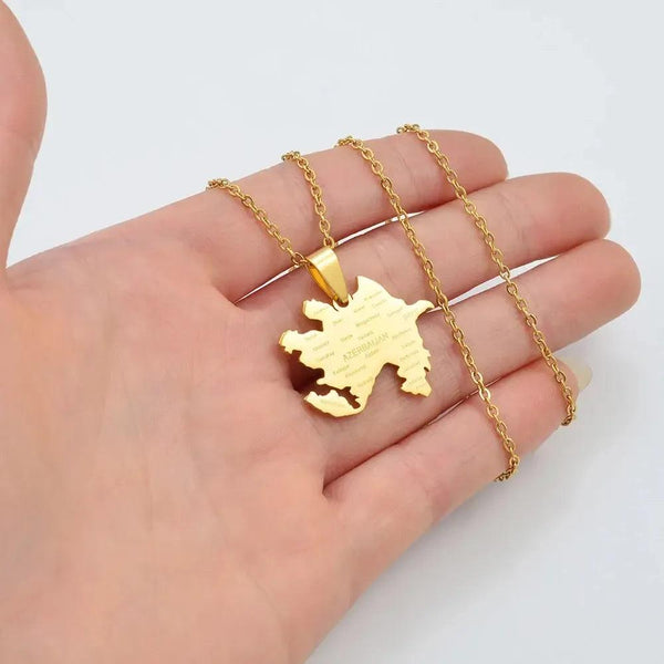 Azerbaijan Map Necklace