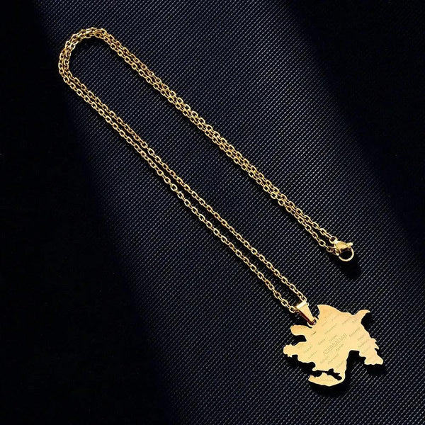 Azerbaijan Map Necklace