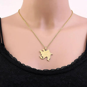 Azerbaijan Map Necklace