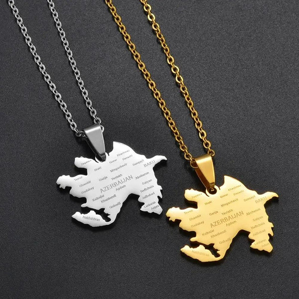 Azerbaijan Map Necklace