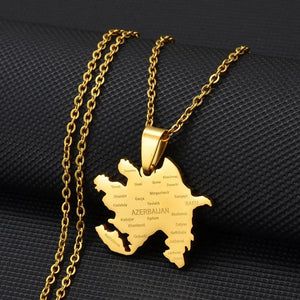 Azerbaijan Map Necklace