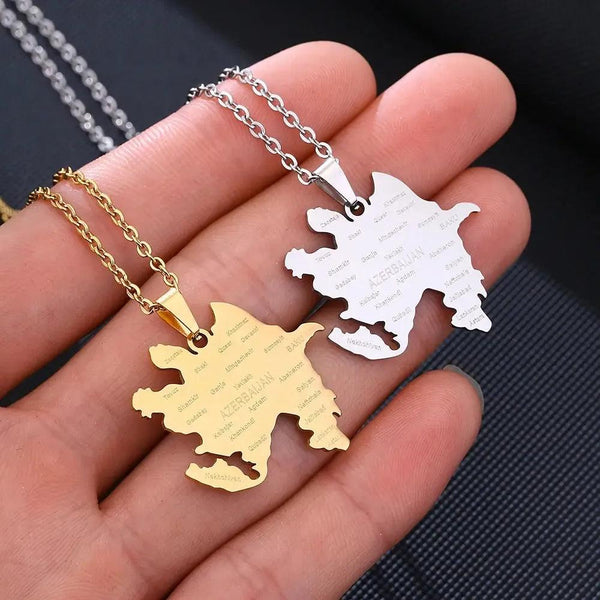 Azerbaijan Map Necklace