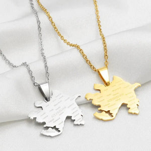 Azerbaijan Map Necklace
