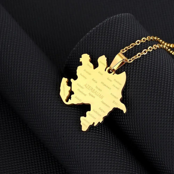 Azerbaijan Map Necklace