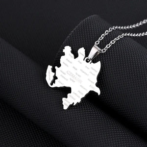 Azerbaijan Map Necklace