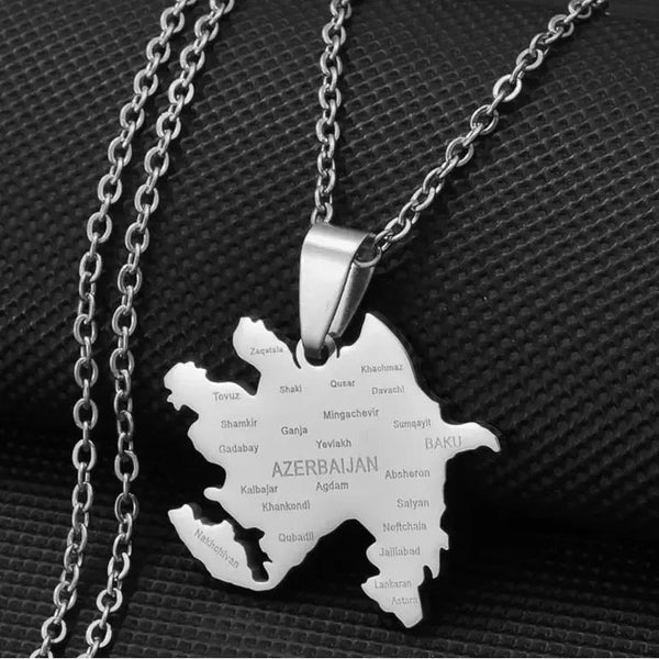 Azerbaijan Map Necklace
