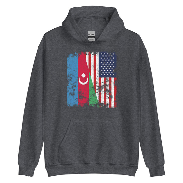 Azerbaijan USA Flag - Half American Hoodie