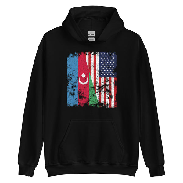 Azerbaijan USA Flag - Half American Hoodie