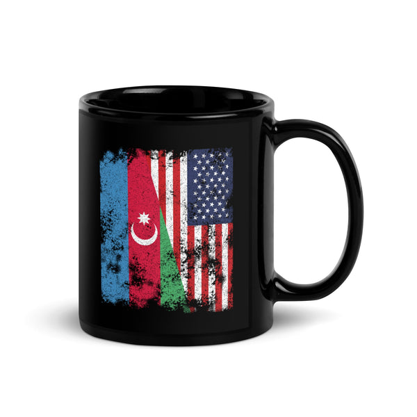 Azerbaijan USA Flag - Half American Mug