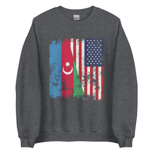 Azerbaijan USA Flag - Half American Sweatshirt