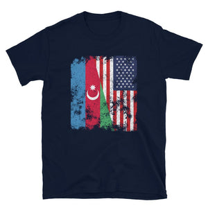 Azerbaijan USA Flag - Half American T-Shirt