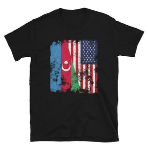 Azerbaijan USA Flag - Half American T-Shirt